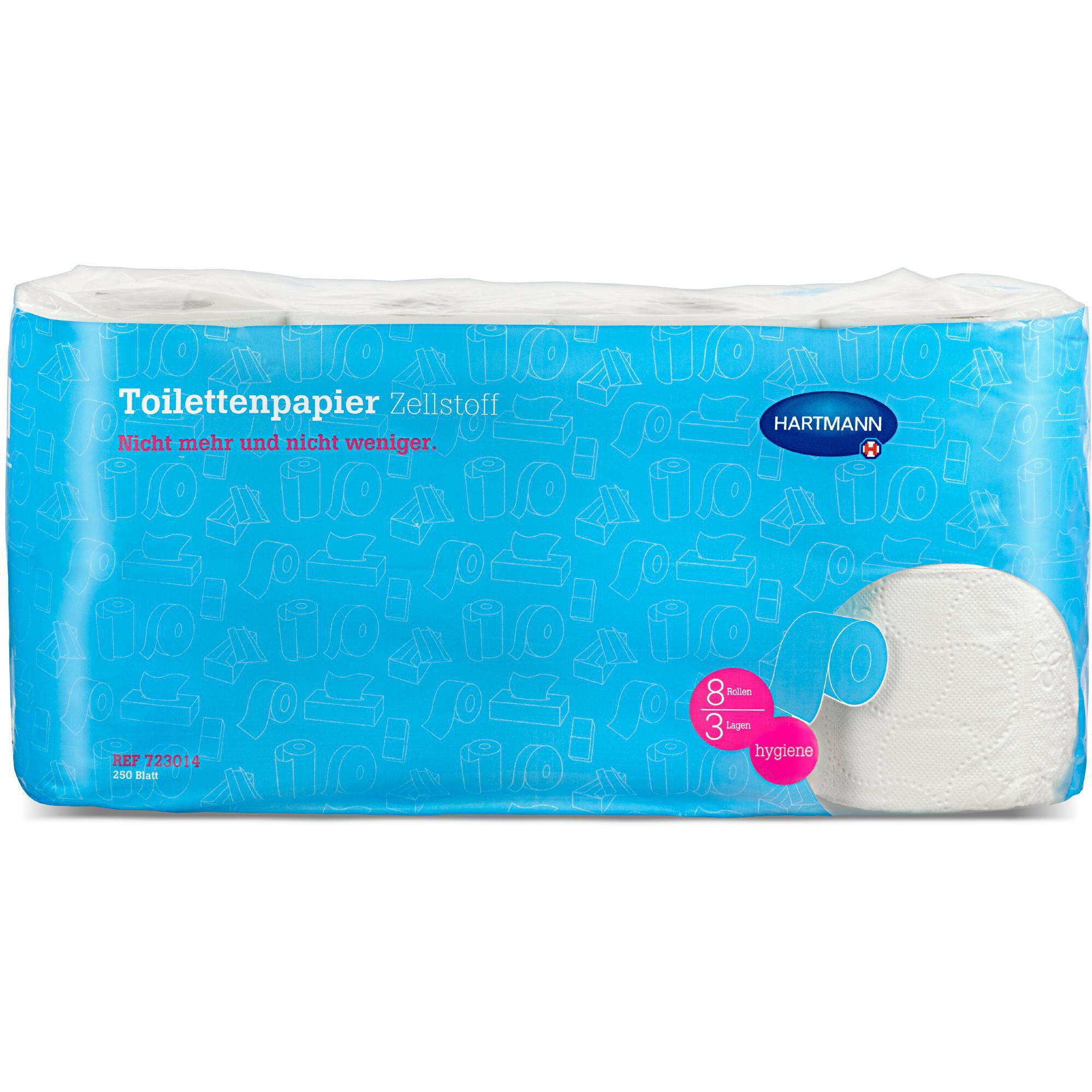 1104440.jpg Papier hygiénique HARTMANN cellulose 723014, 3 couches, pqt de 7x8 rouleaux - Image 1