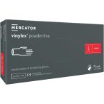 Disposable vinyl gloves MERCATOR VINYLEX, size L, pkg of 100 pcs, transp.