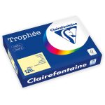 Papier couleur A4 Clairefontaine Trophée - 120 g - jaune canari - 250 feuilles