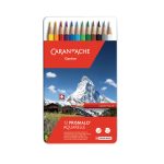 Crayons de couleur Caran d'Ache Prismalo I, ens. 12 dans une boîte en métal