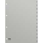 Répertoire Kolma A4, PP, Januar-Dezember, gris