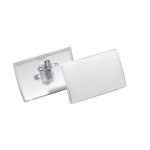 Porte-nom Durable Click Fold 8211, 40 x 75 mm, av. épingle et pince, 25 unit.