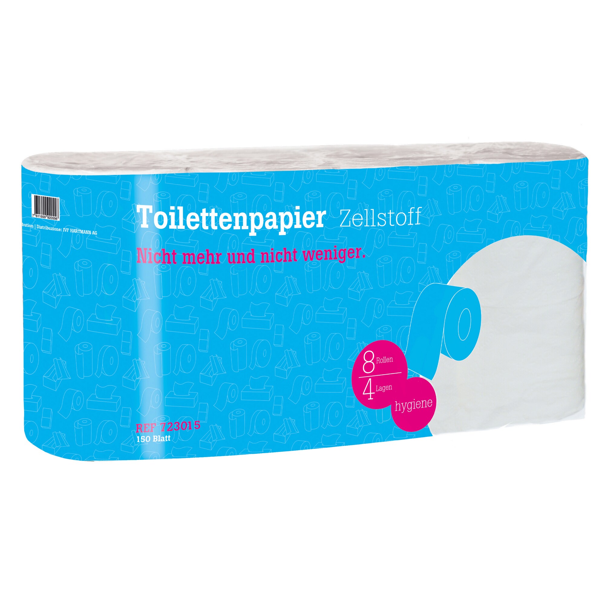 1057057.jpg Papier toilette HARTMANN cellulose 723015, 4 couches, pqt de 10x8 rouleaux – Image 1