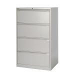 Classeur Bisley, 2 rails, 8 x A4, gris clair