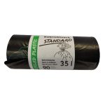 Sac à ordures avec bande de fermeture HD/PE 35 litres, rouleau de 20 pcs