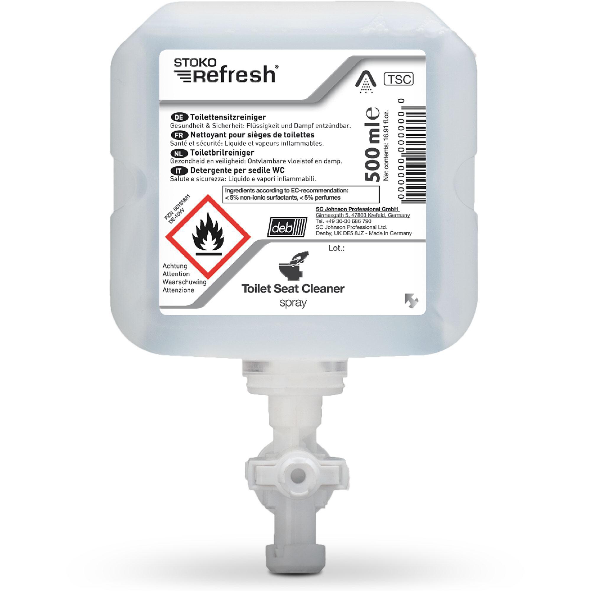 14775124.jpg Nettoyant pour siège de toilettes SC Johnson Stoko Refresh, 0.5 litre, parfumé – Image 1