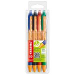 Stylo à bille Stabilo Pointball, largeur de trait 0,5 mm, paquet de 4 pièces