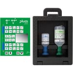 Station murale de rinçage oculaire Plum 4921, 1x200ml pH ntrl, 1x500ml rince-œil