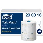 Rouleau de serviettes Tork Matic Premium H1 290016, 2 plis, blanc, pk de 6pcs