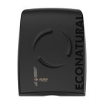 Distributeur d'essuie-mains pliés, Lucart 892509, EcoNatural Flow, noir