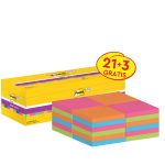 Notes Post-it Super Sticky - 76 x 76 mm - assortis - 24 blocs x 90 feuilles