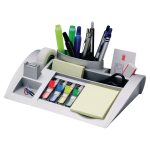 Organisateur de bureau Post-it - 9 compartiments - argent