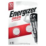 Piles Energizer Lithium CR2025, pile bouton, paq. 2 unités