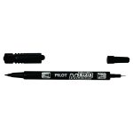 Marqueur permanent Pilot Begreen Twin Marker - double pointe fine/moyenne - noir