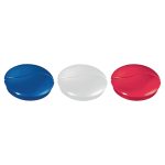 Aimant- rond- Ø 22 mm- coloris assortis- lot de 10