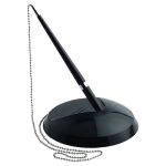Stylo bille sur socle - pointe moyenne - noir