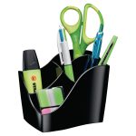 Organisateur de bureau Cep Ellypse - 4 compartiments - noir