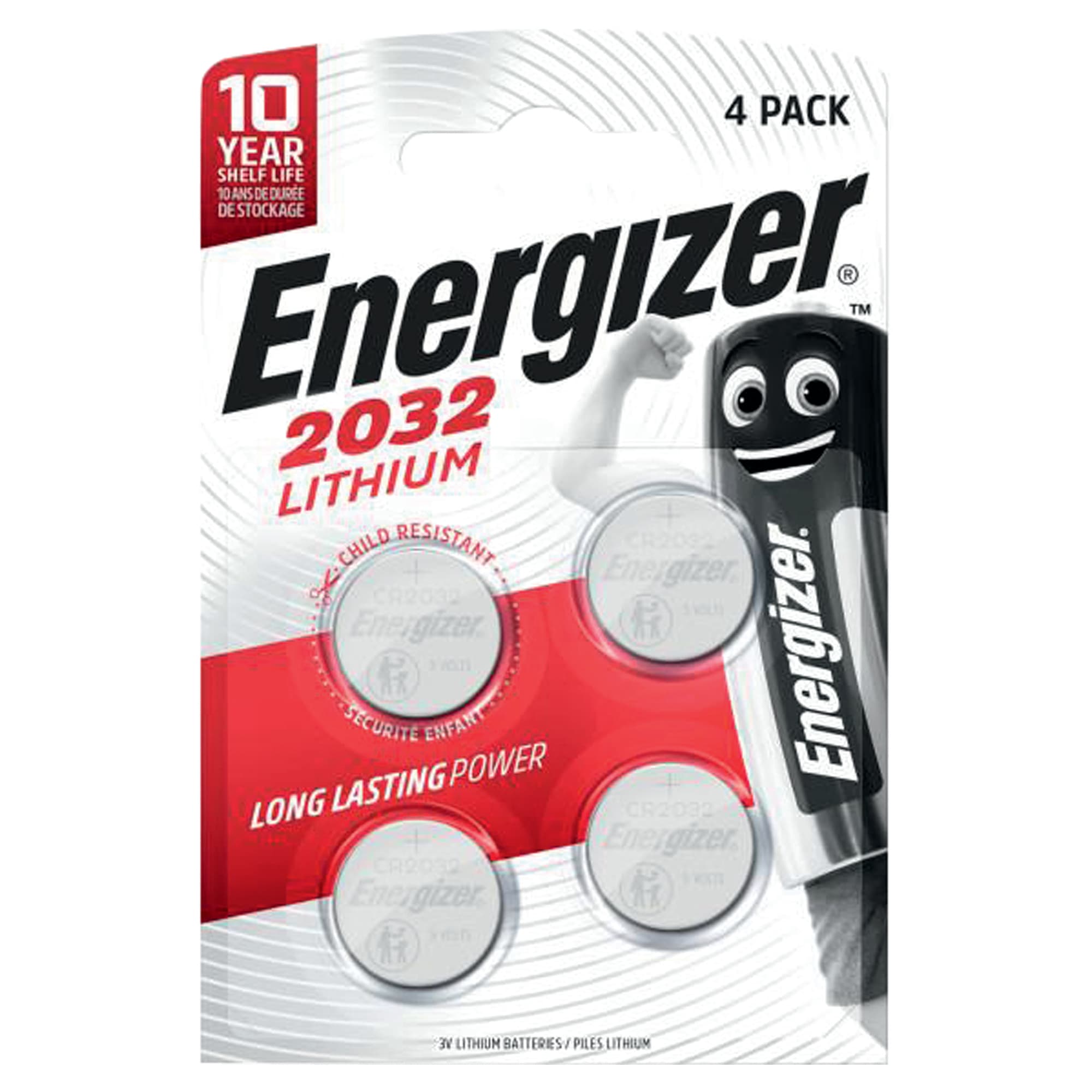 238075.jpg Pile bouton lithium Energizer CR2032 - pack de 4 – Image 1