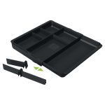 Organisateur de tiroir Exacompta - modulable - 3 à 9 compartiments - noir