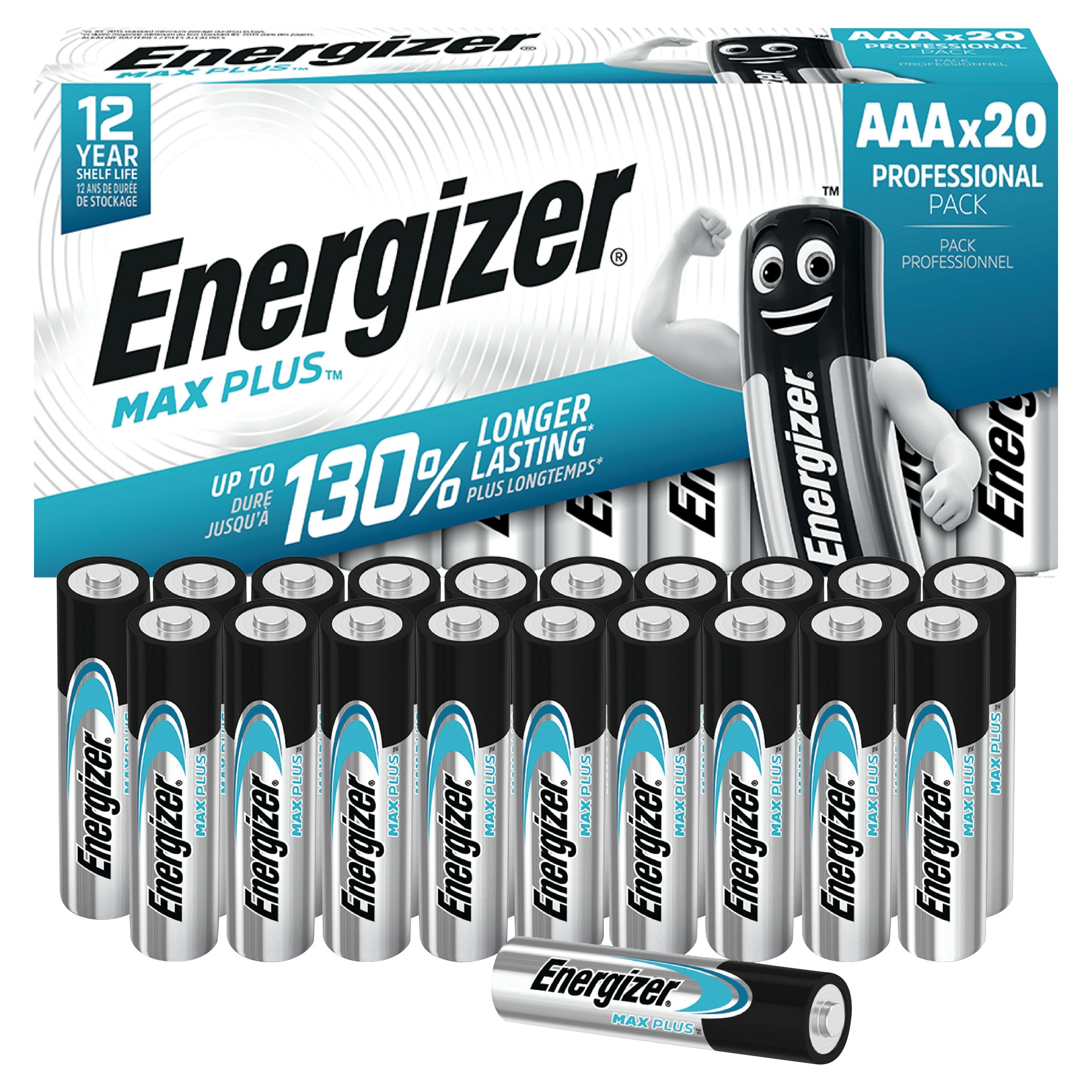 242385.jpg Pile alcaline Energizer Max Plus AAA/LR03 - pack de 20 - Image 1
