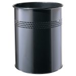 Corbeille à papier métal ajouré - 15 L - noire