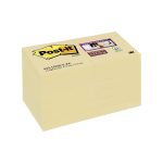 Notes Post-it Super Sticky - 47,6 x 47,6 mm - jaunes - 12 blocs x 90 feuilles