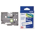 Ruban Brother TZe-221 - 9 mm - noir sur blanc