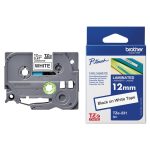 Ruban Brother TZe-231 - 12 mm - noir sur blanc