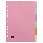 Intercalaire Budget- carte lustrée- 6 touches