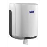 Distributeur d'essuie-mains  - dévidage central - blanc