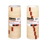Ruban adhésif transparent Scotch 550 - 19 mm x 33 m - 8 rouleaux