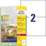 Étiquette Avery Zweckform L4717, 210x148 mm, étanche et amovible, blanc, 40 p.