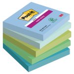 Notes Post-it Super Sticky - 76 x 76 mm - oasis - 5 blocs x 90 feuilles
